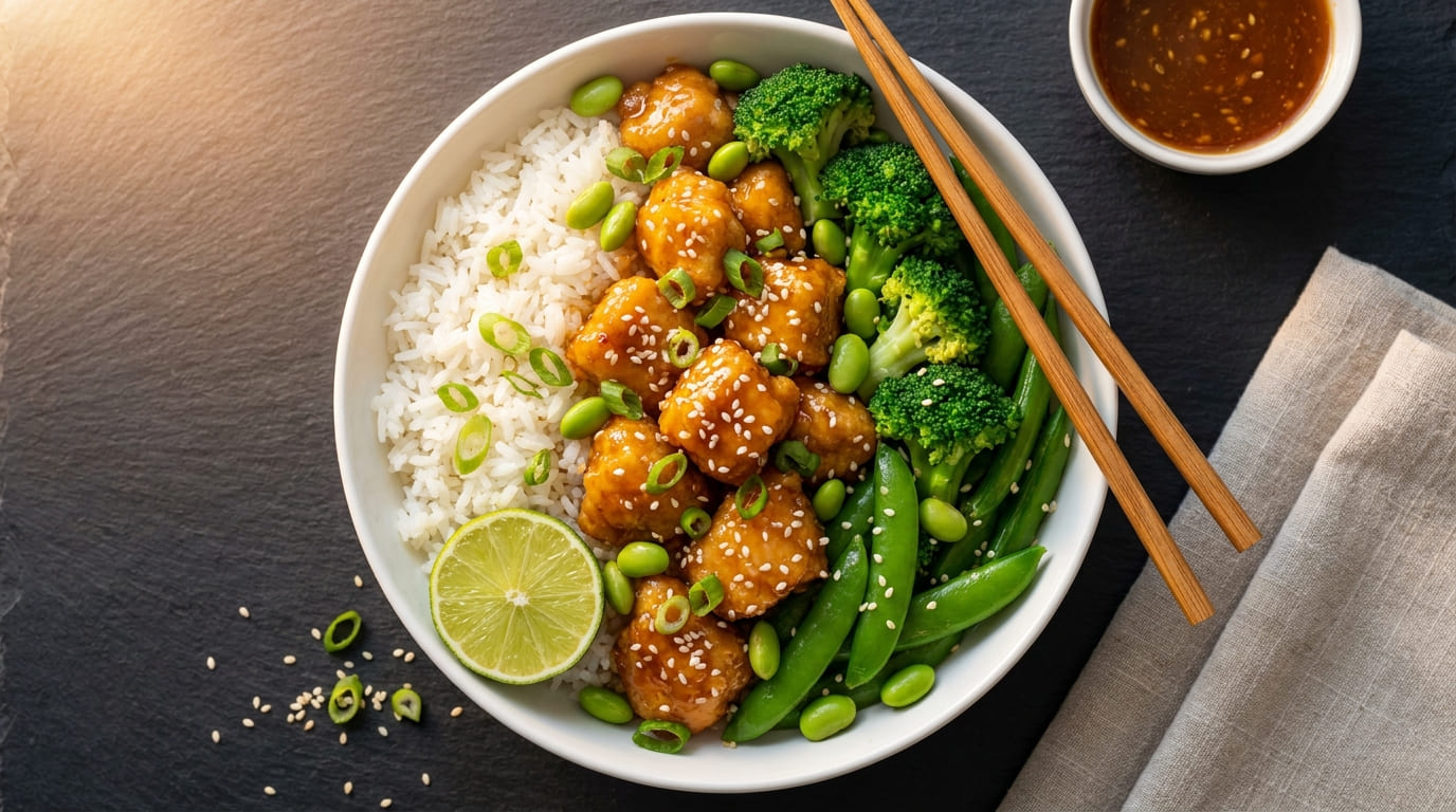 30-Minute Honey Garlic Chicken Bowls