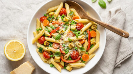 One Pot Pasta Primavera with Vegetables