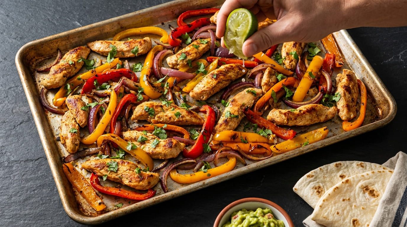 Easy Sheet Pan Fajitas (Chicken or Beef)