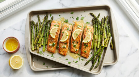 Easy Sheet Pan Salmon with Asparagus and Lemon