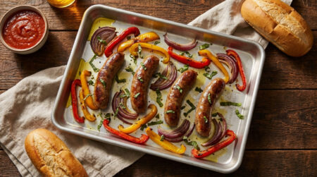 Easy Sheet Pan Sausage and Peppers